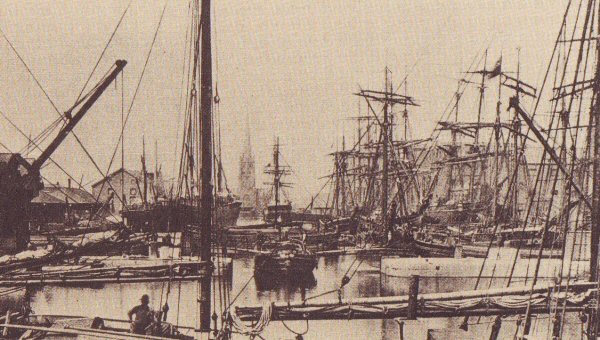 Busy Aldam Dock in the late 19th century